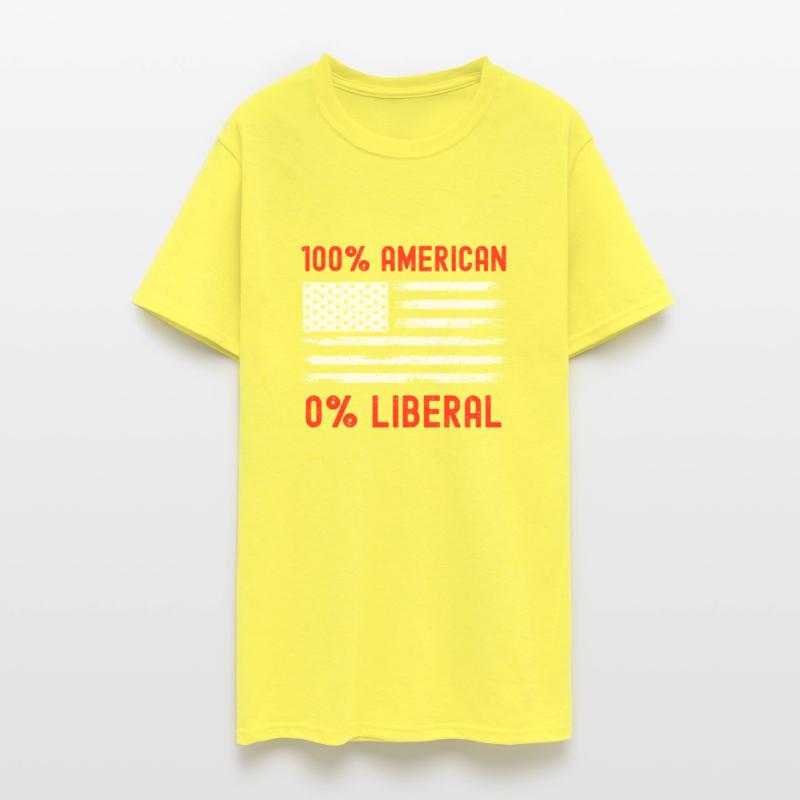 100% American 0% Liberal Republican American Flag