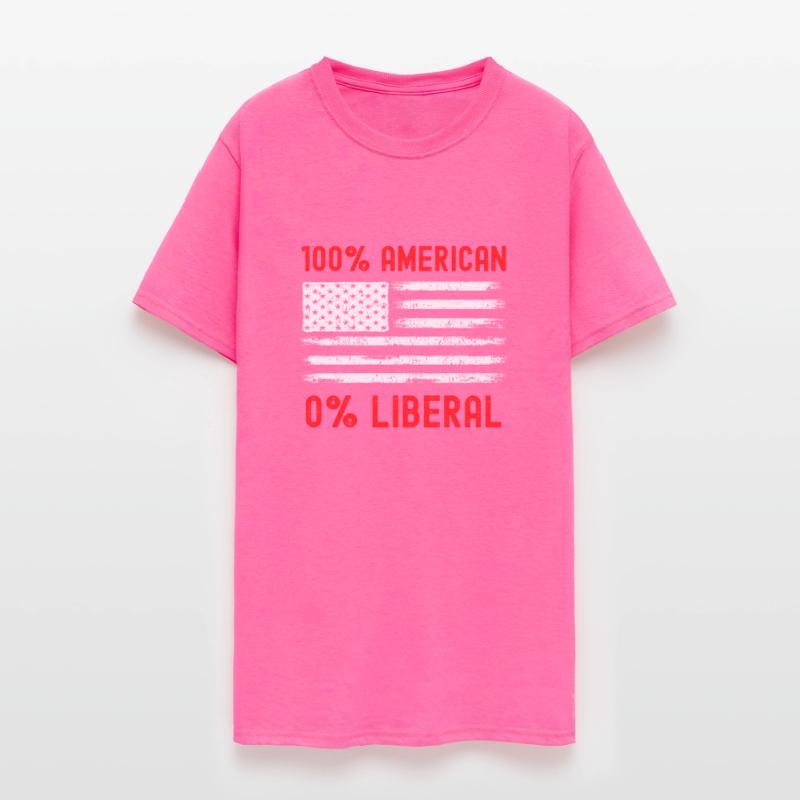 100% American 0% Liberal Republican American Flag