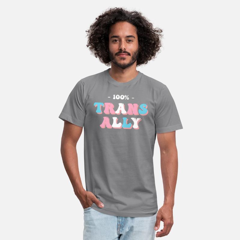 100% Trans Ally Transgender Groovy Vintage Apparel