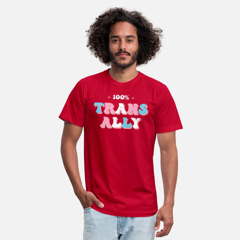 100% Trans Ally Transgender Groovy Vintage Apparel