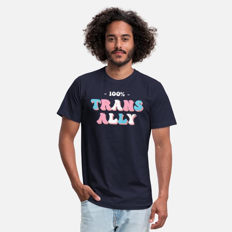 100% Trans Ally Transgender Groovy Vintage Apparel