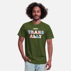 100% Trans Ally Transgender Groovy Vintage Apparel