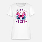 10th Birthday Butterfly 10 Years Old Girl Ten Girl