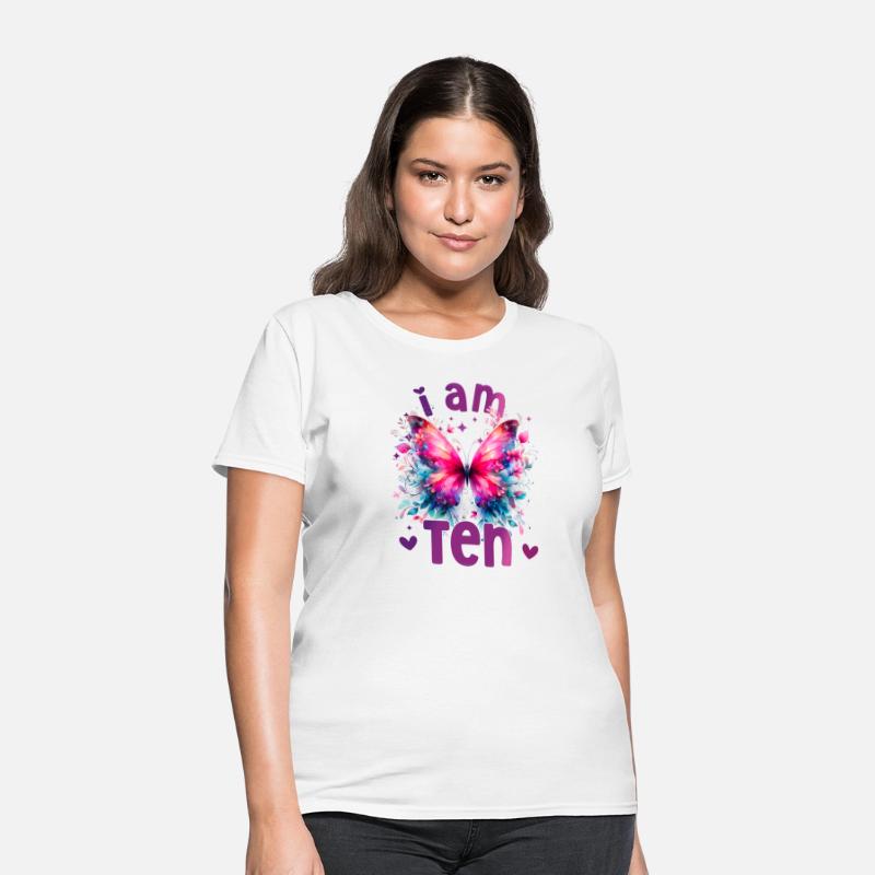 10th Birthday Butterfly 10 Years Old Girl Ten Girl