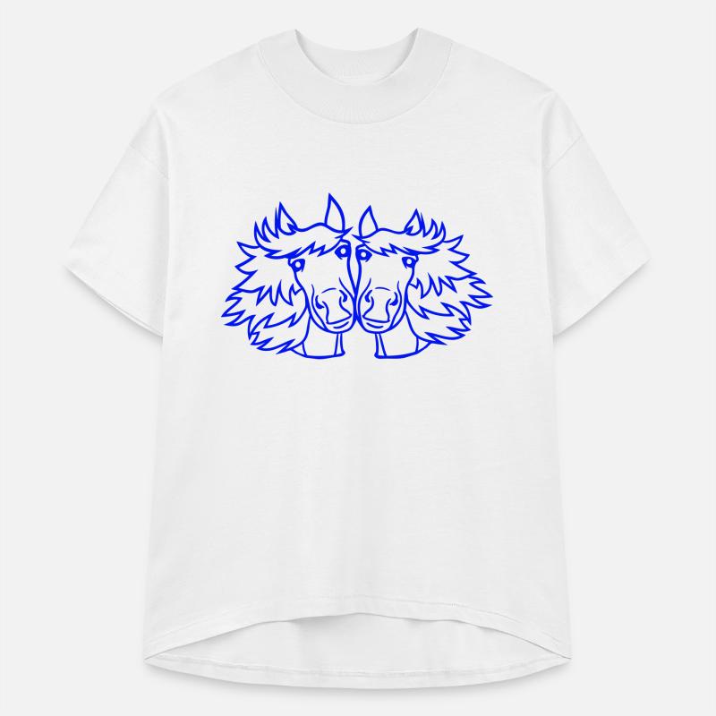 2 horses Team Pony Foal Couple Comic Friends Love