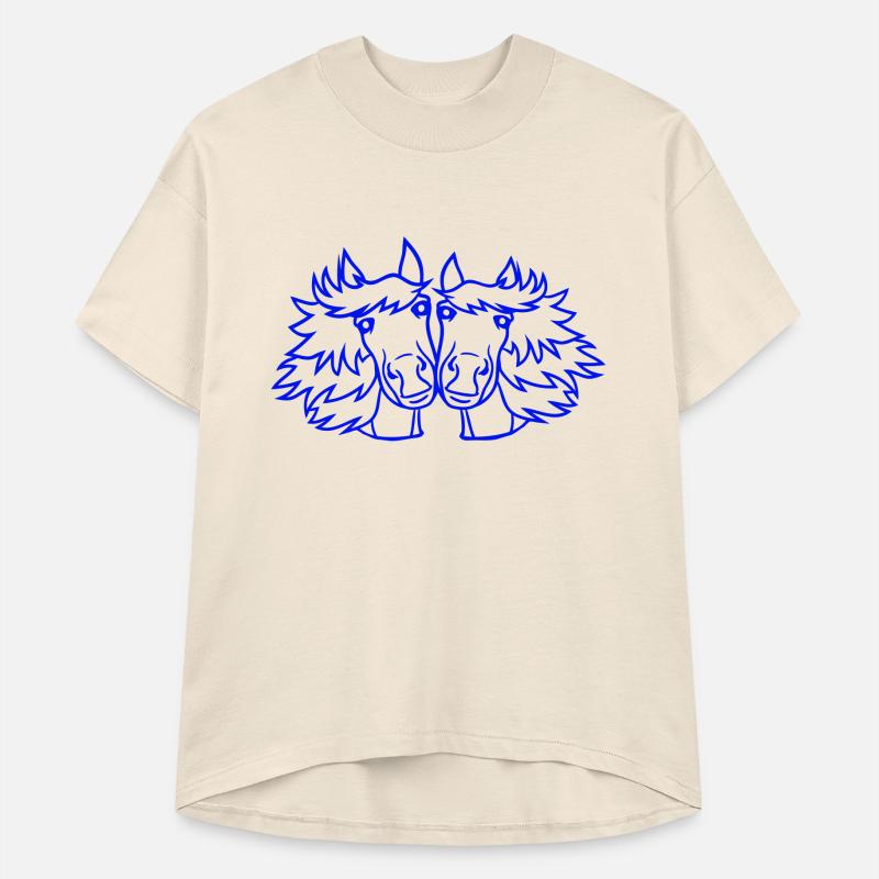 2 horses Team Pony Foal Couple Comic Friends Love