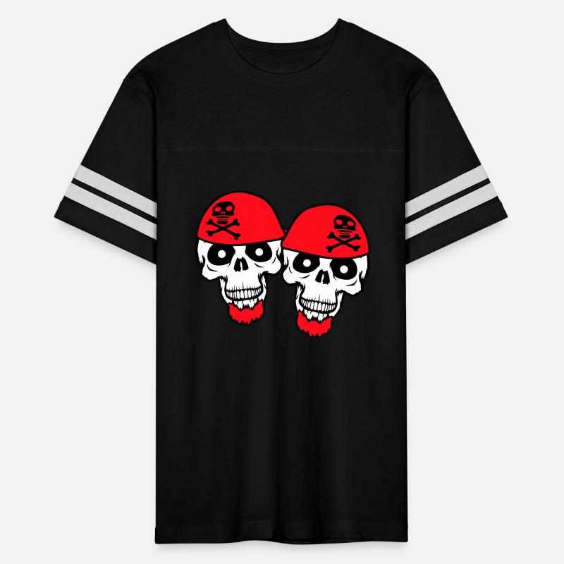 2 Pirate Skull Skeleton Halloween Two Friends Team