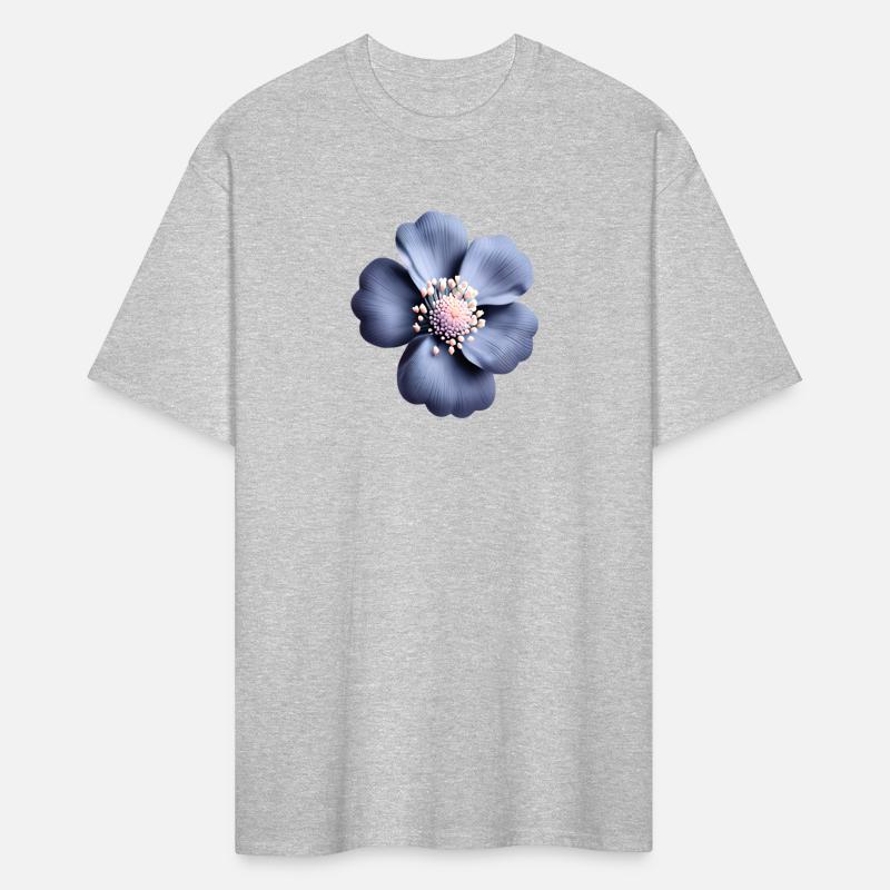 3 D Floral Pattern in Blue