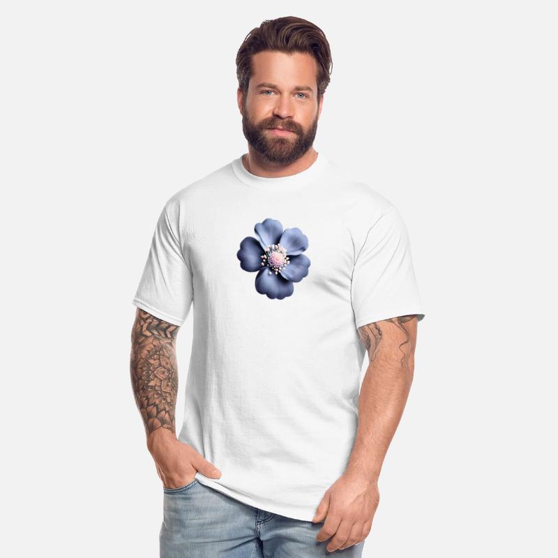 3 D Floral Pattern in Blue