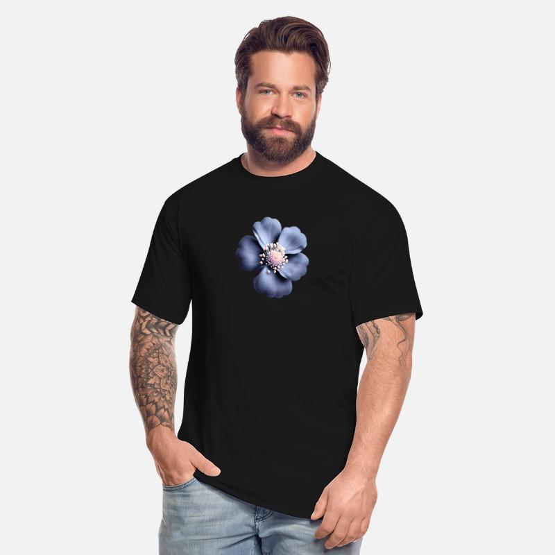 3 D Floral Pattern in Blue