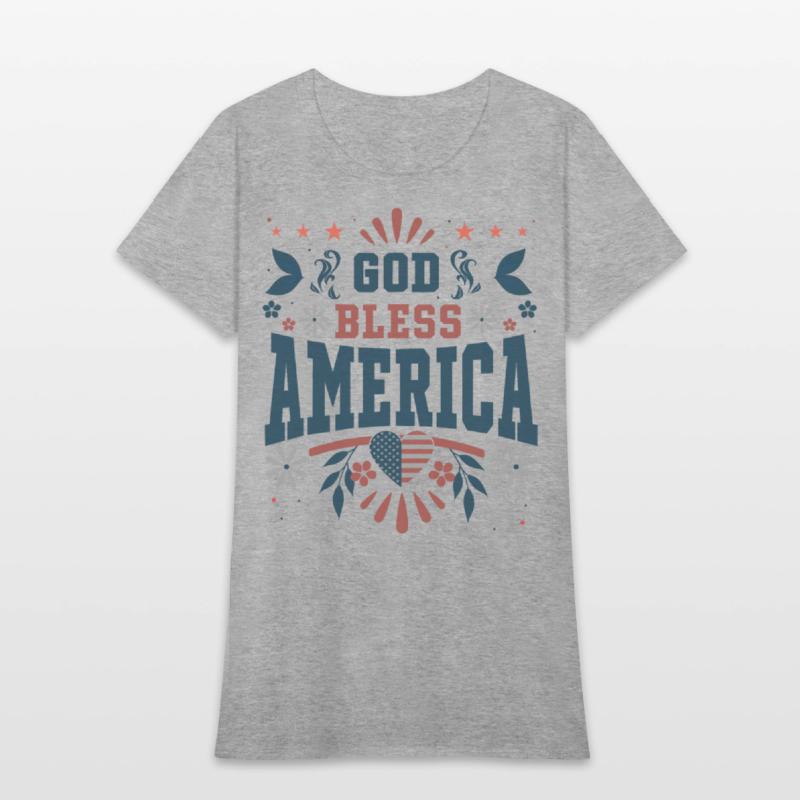 4th of July God Bless America Christian Cross