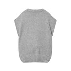 Irregular hem pullover knitted vest for women