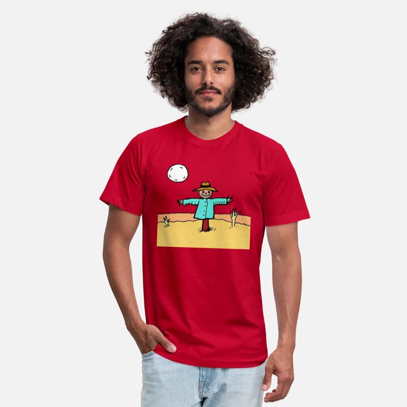 A scarecrow in a field on an illuminated night