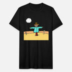 A scarecrow in a field on an illuminated night