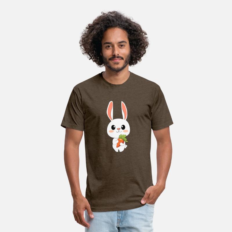 Adorable Cute Bunny, Rabbit, Hare, with a carrot