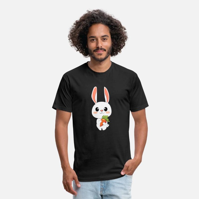 Adorable Cute Bunny, Rabbit, Hare, with a carrot
