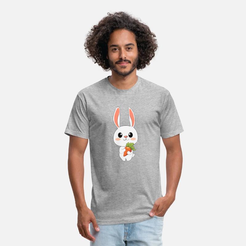 Adorable Cute Bunny, Rabbit, Hare, with a carrot