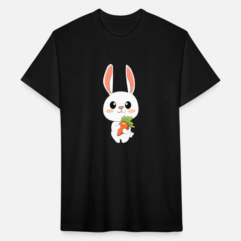 Adorable Cute Bunny, Rabbit, Hare, with a carrot