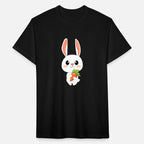 Adorable Cute Bunny, Rabbit, Hare, with a carrot