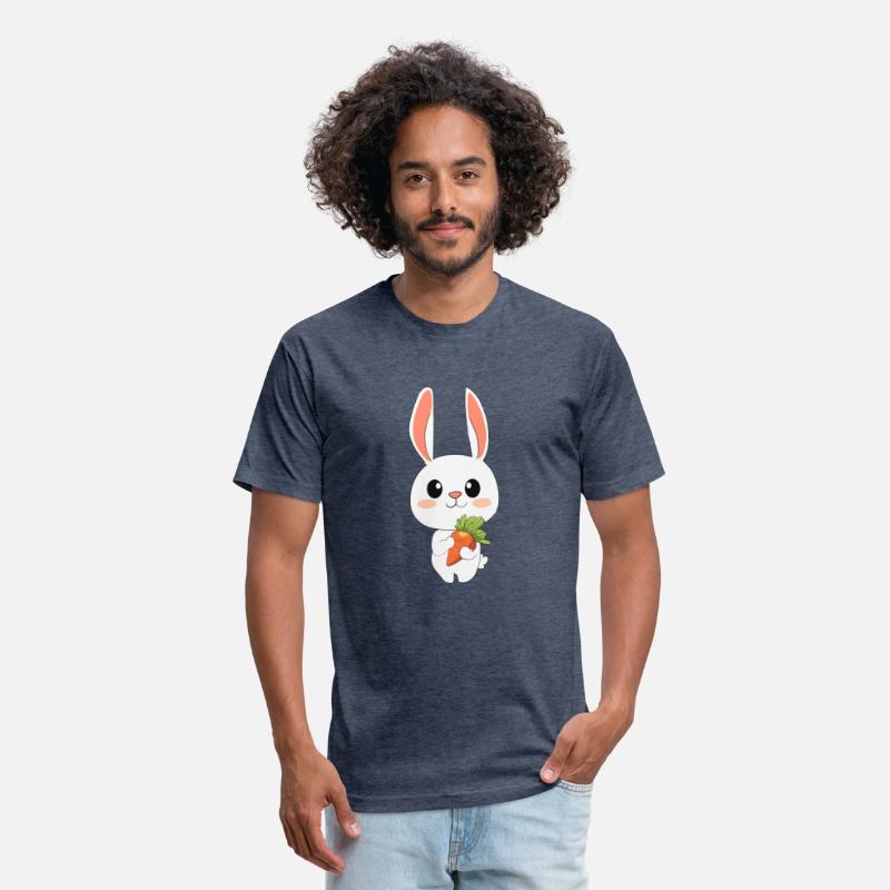 Adorable Cute Bunny, Rabbit, Hare, with a carrot