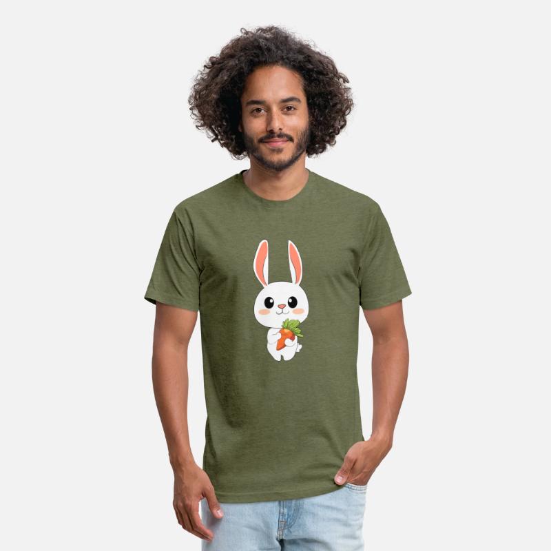 Adorable Cute Bunny, Rabbit, Hare, with a carrot