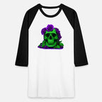 Aesthetic Halloween Green and Violet Skull