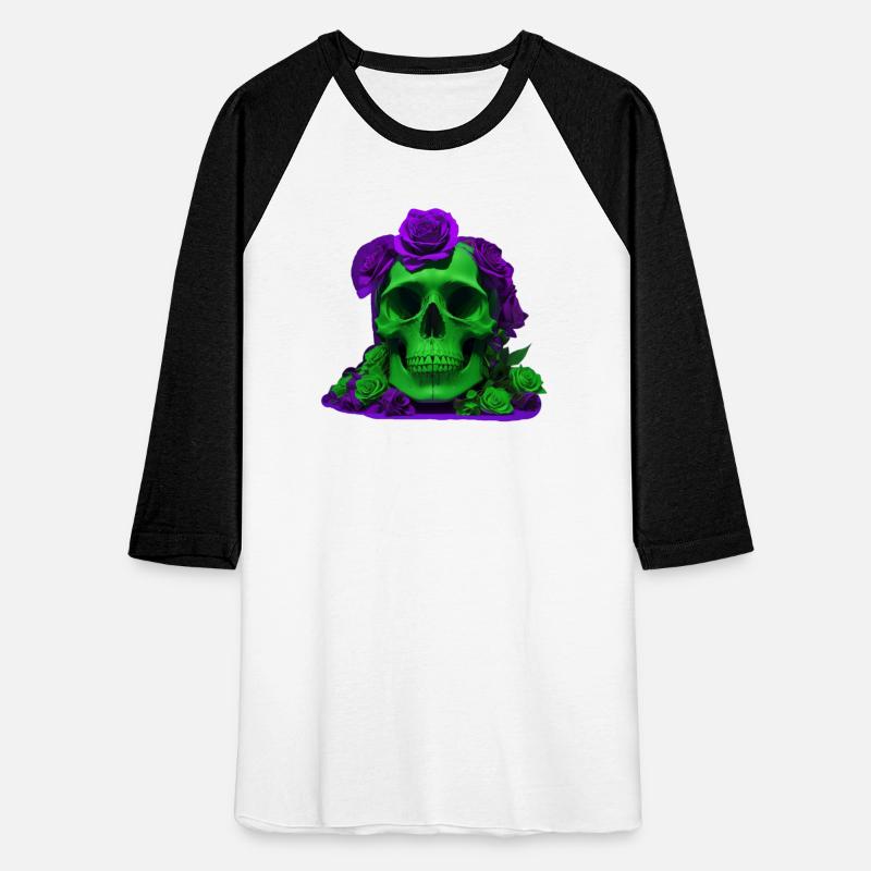 Aesthetic Halloween Green and Violet Skull