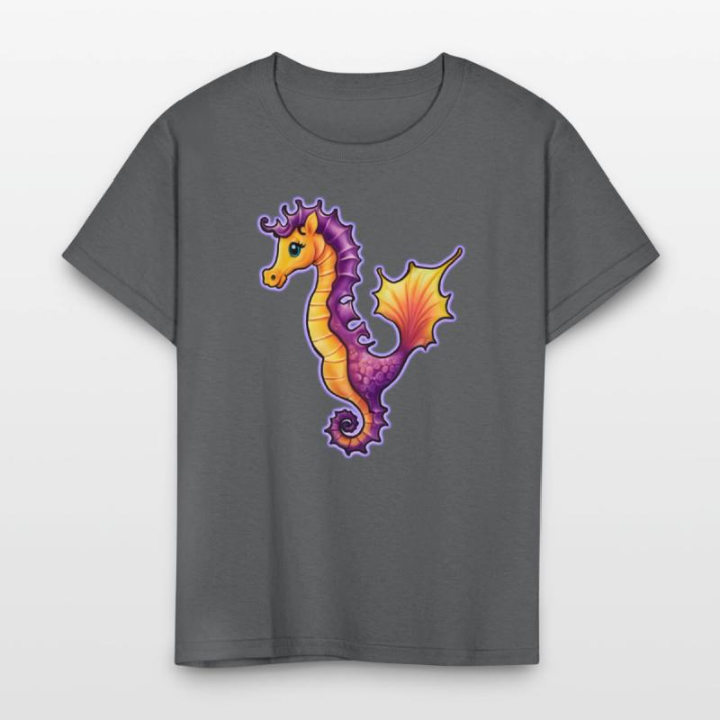 AI Airbrushed Seahorse Ocean Cartoon