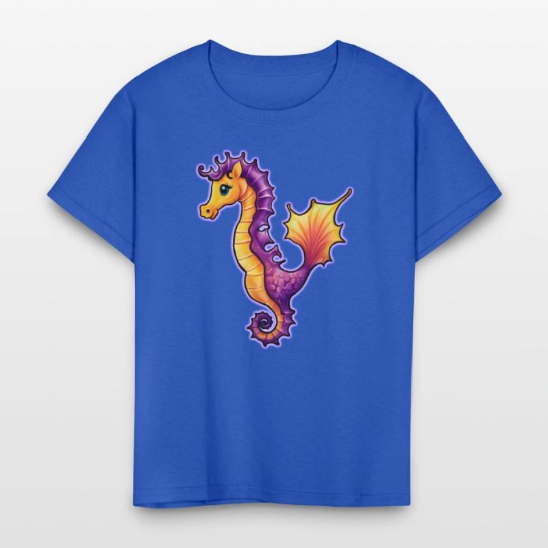 AI Airbrushed Seahorse Ocean Cartoon