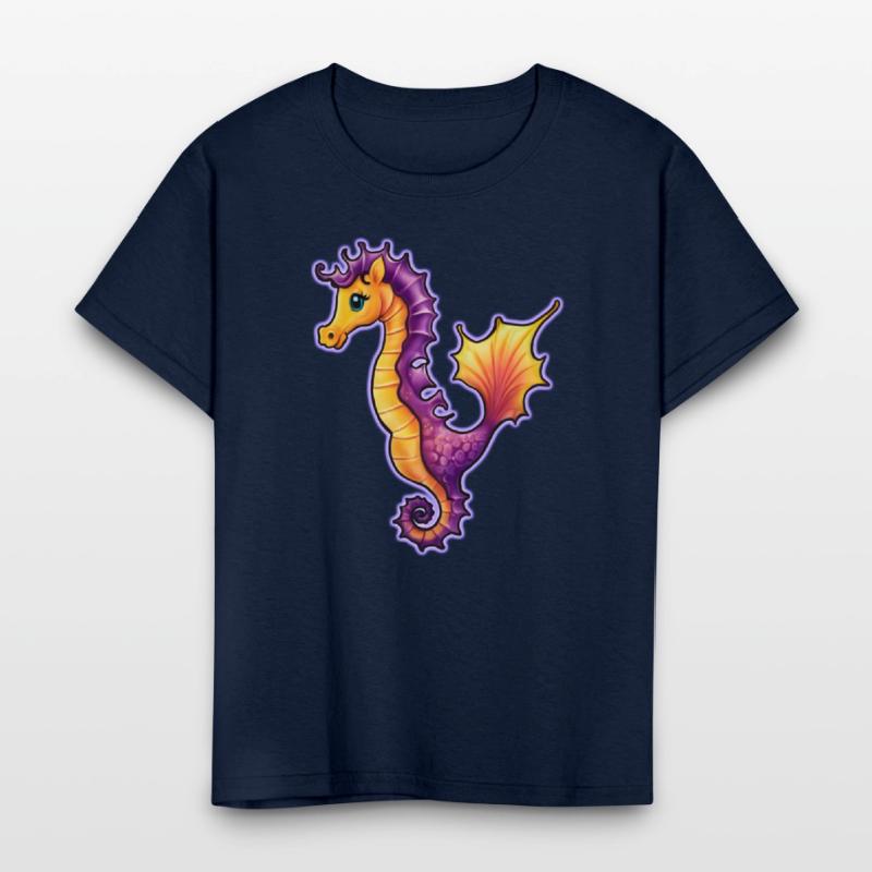 AI Airbrushed Seahorse Ocean Cartoon