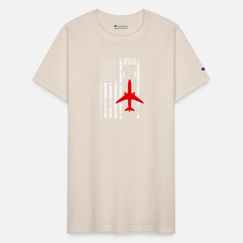 Airport Runway with USA Flag for Patriot Pilot