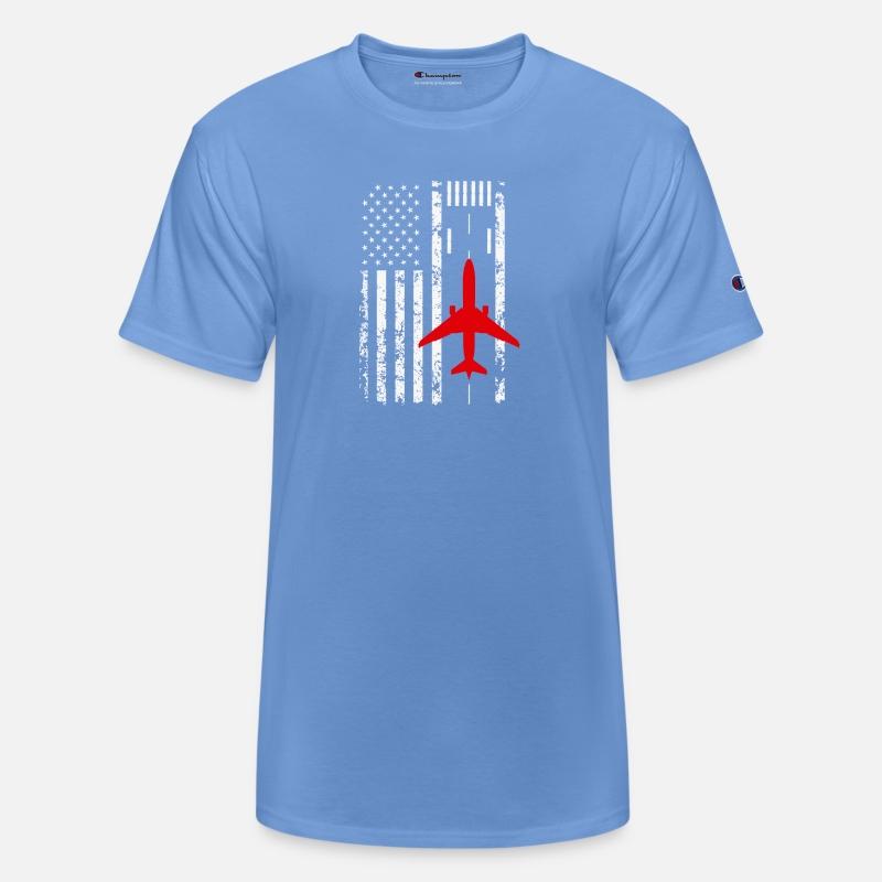 Airport Runway with USA Flag for Patriot Pilot