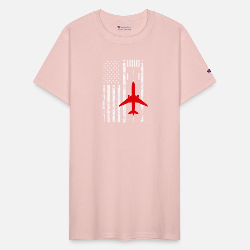 Airport Runway with USA Flag for Patriot Pilot