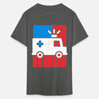 American Flag Ambulance Car Distressed