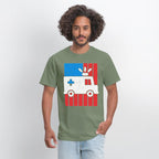 American Flag Ambulance Car Distressed