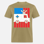 American Flag Ambulance Car Distressed