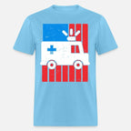 American Flag Ambulance Car Distressed
