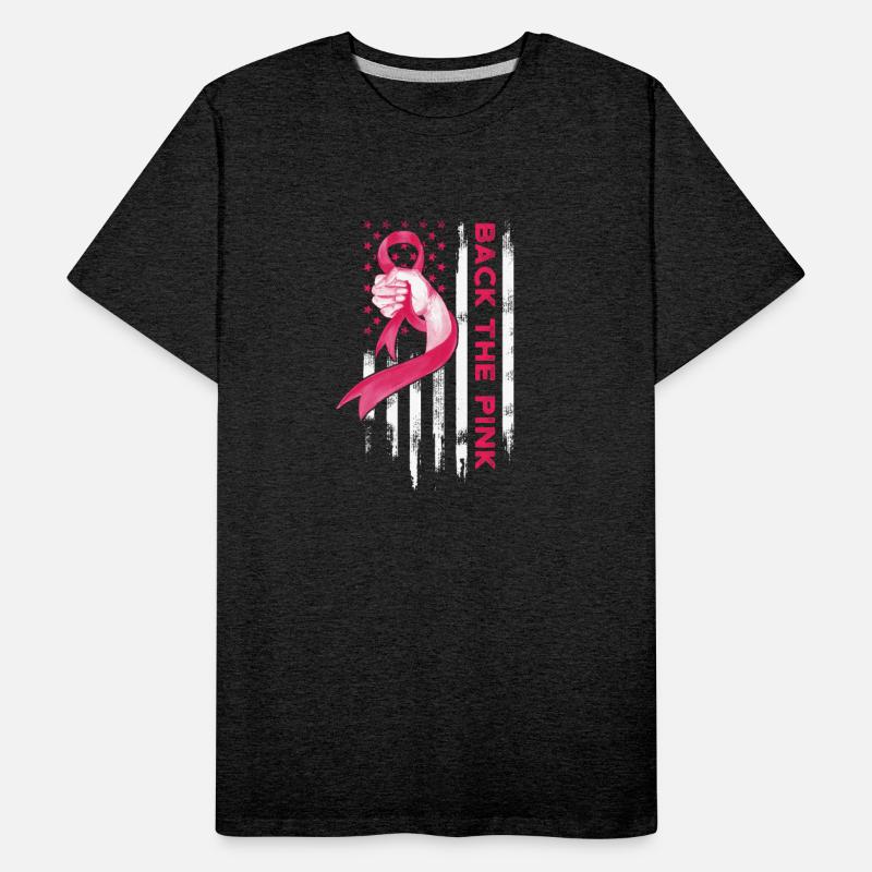 American Flag Back Pink Breast Cancer Awareness