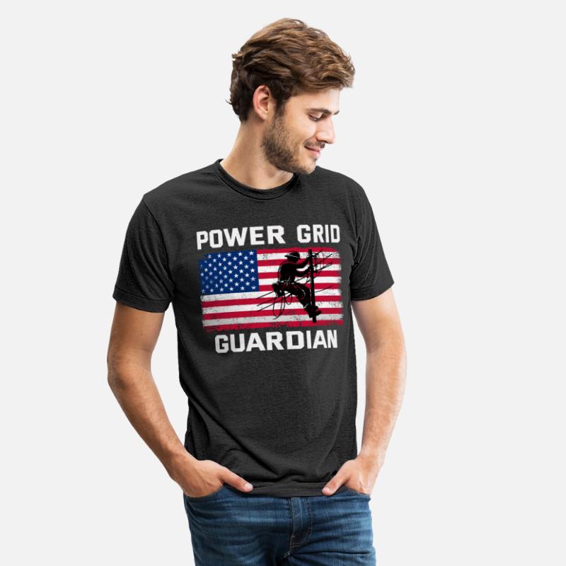 American Flag Lineman Power Grid Guardian
