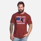 American Flag Lineman Power Grid Guardian