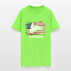 American Flag Snowmobile Rider Snowmobiling Winter