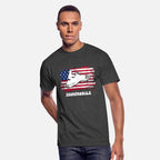 American Flag Snowmobile Rider Snowmobiling Winter