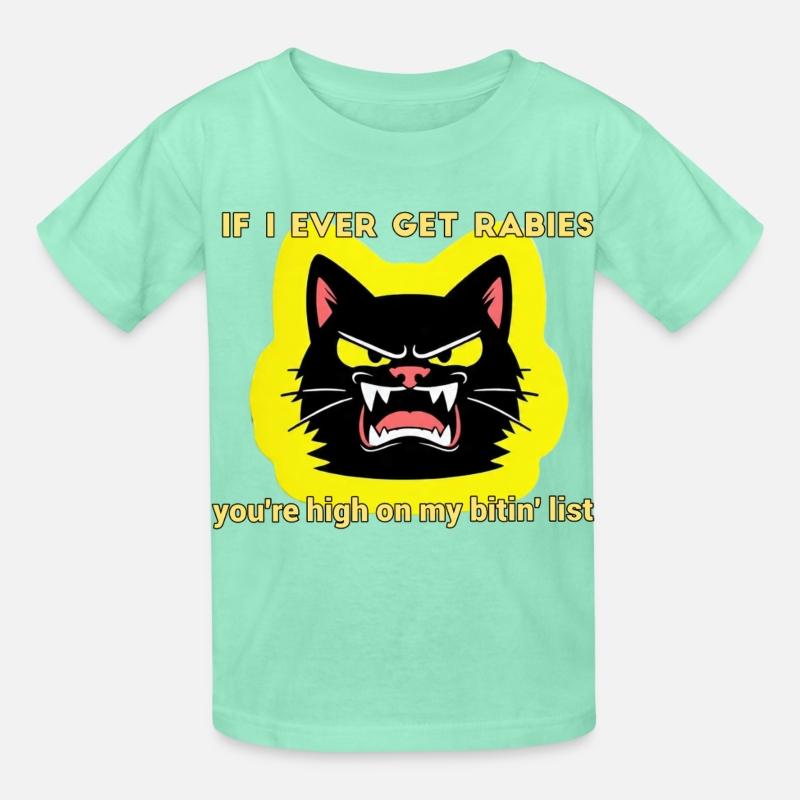 Angry Black Cat Rabies Parody Design