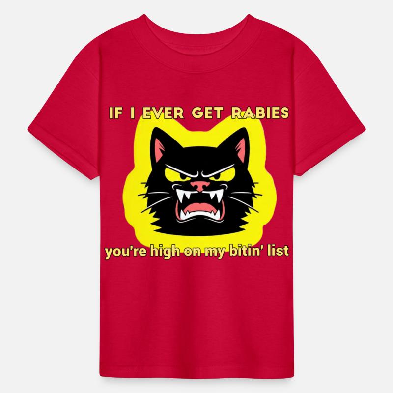 Angry Black Cat Rabies Parody Design