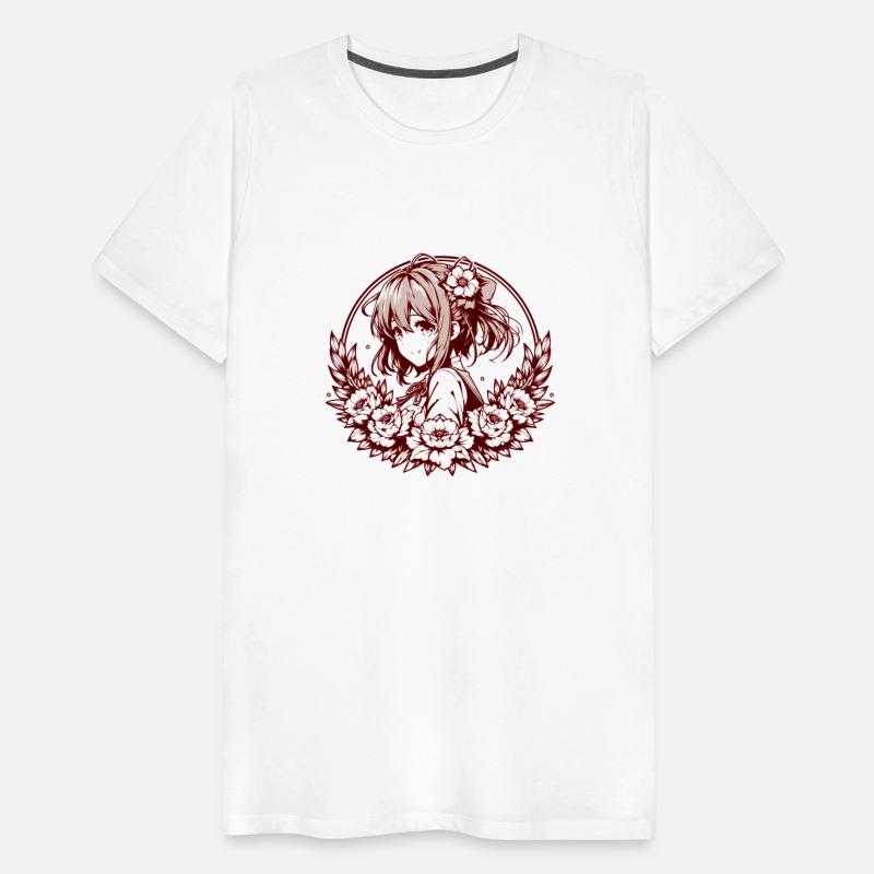 Anime Girl&Flowers Emblem