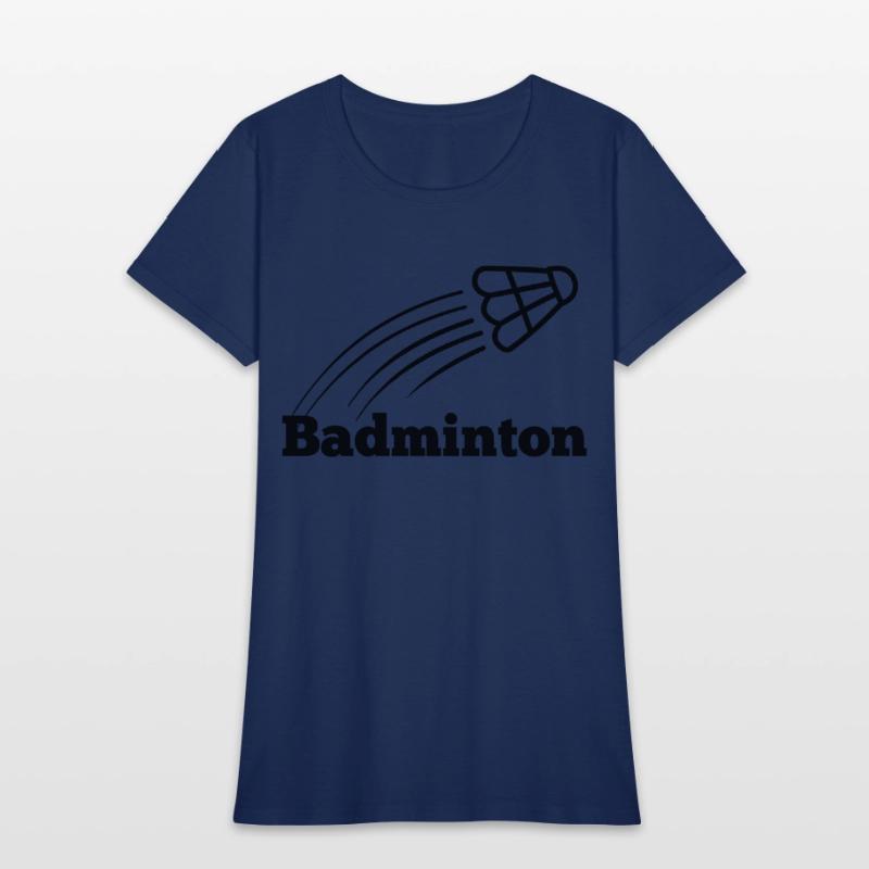 Badminton text with shuttlecock flying up