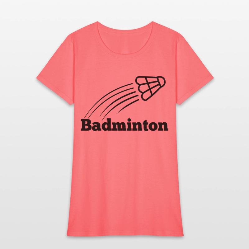 Badminton text with shuttlecock flying up