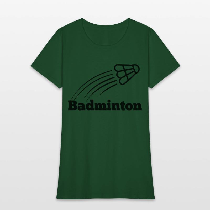 Badminton text with shuttlecock flying up