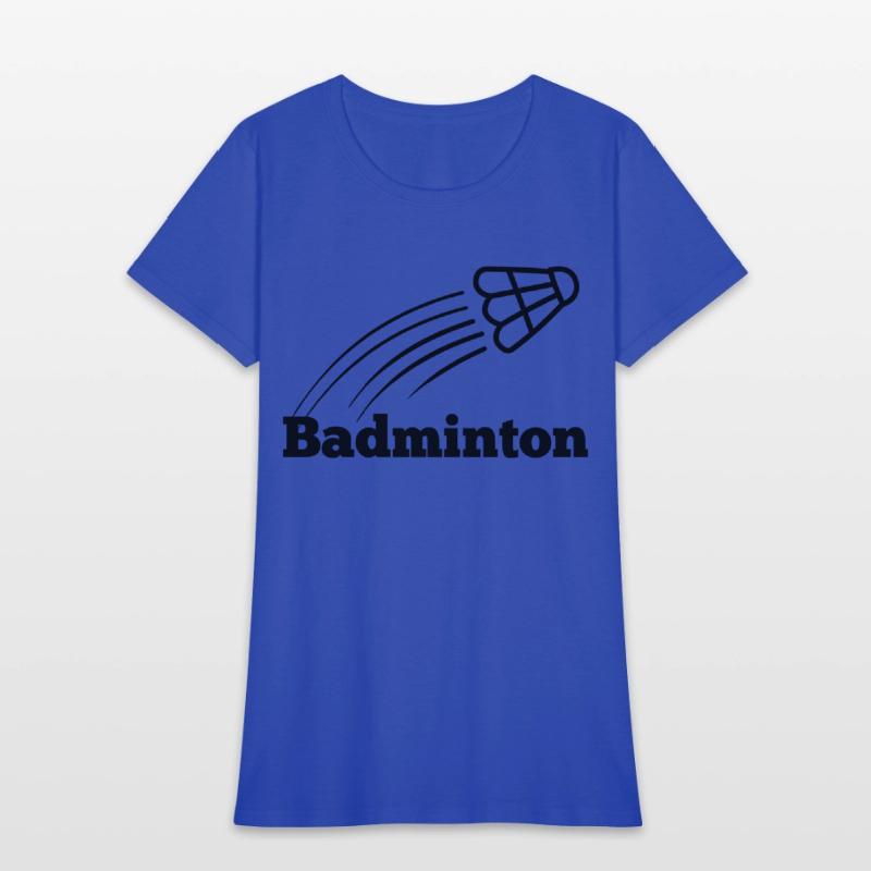 Badminton text with shuttlecock flying up