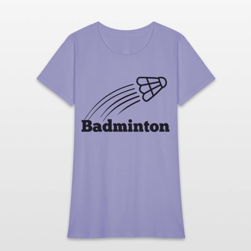 Badminton text with shuttlecock flying up